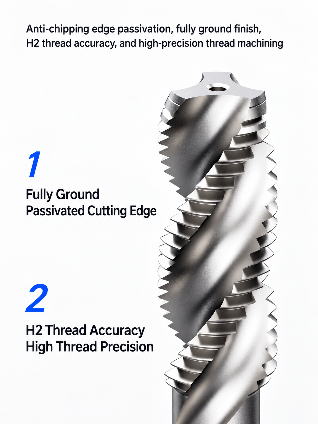 HSS BSW & BSF Spiral Flute Taps for Blind Holes product advantages2