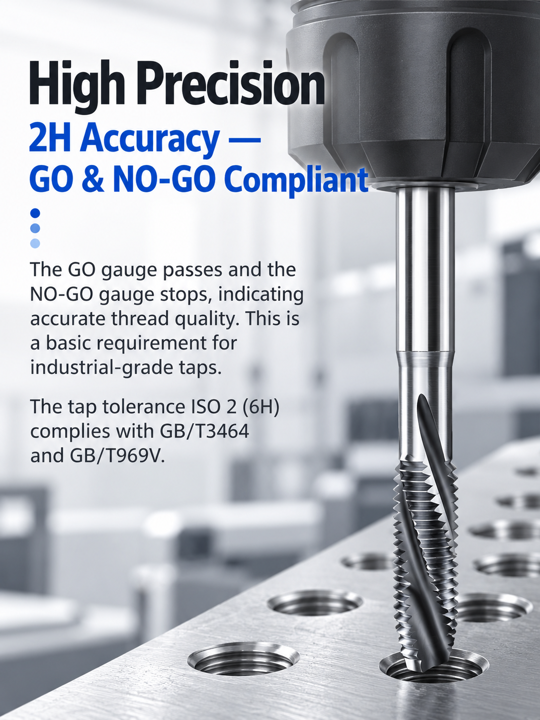 M35 Cobalt Spiral Point Taps for Stainless Steel high precision