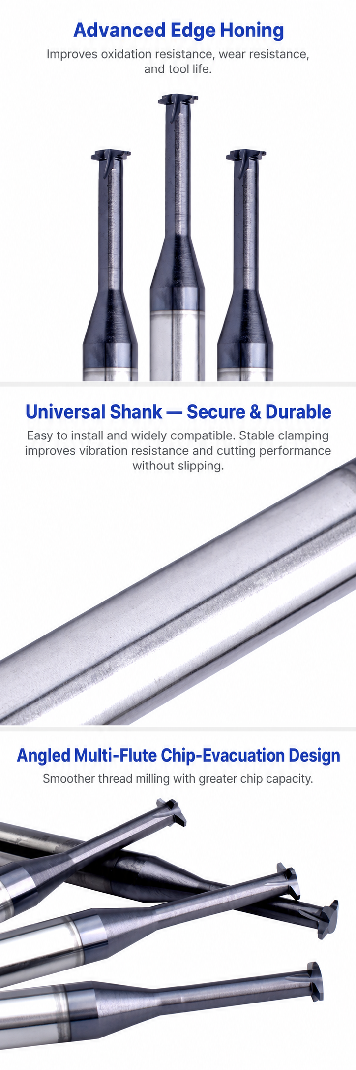 Solid Carbide 30 Degree Trapezoidal Thread Mill product advantages 1 Solid Carbide 30 Degree Trapezoidal Thread Mill product advantages