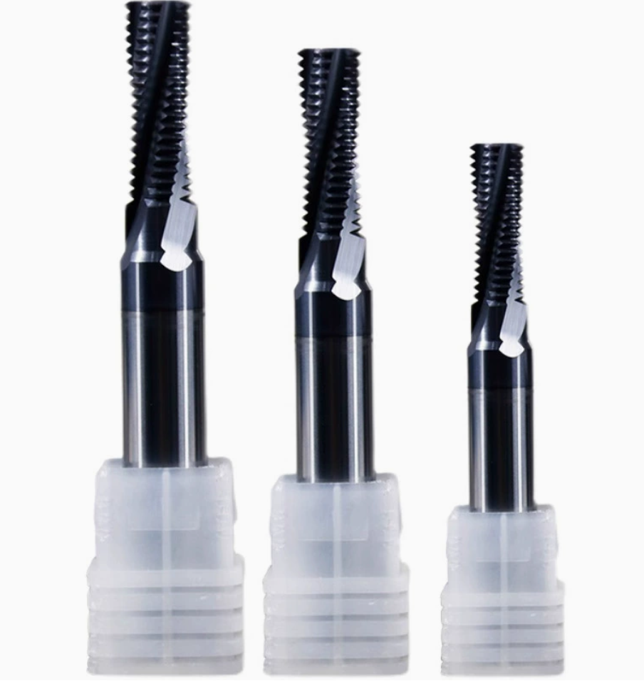 Solid Carbide NPT and NPTF Full-Profile Thread Mills for steel black