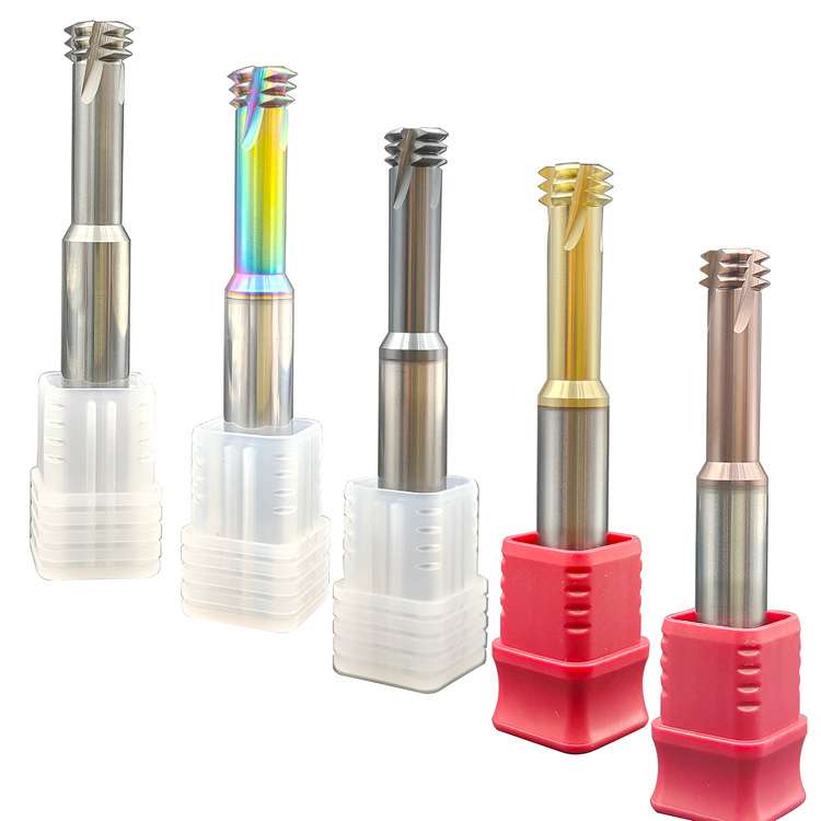 3-tooth solid carbide thread mill for UNC and UNF internal threads