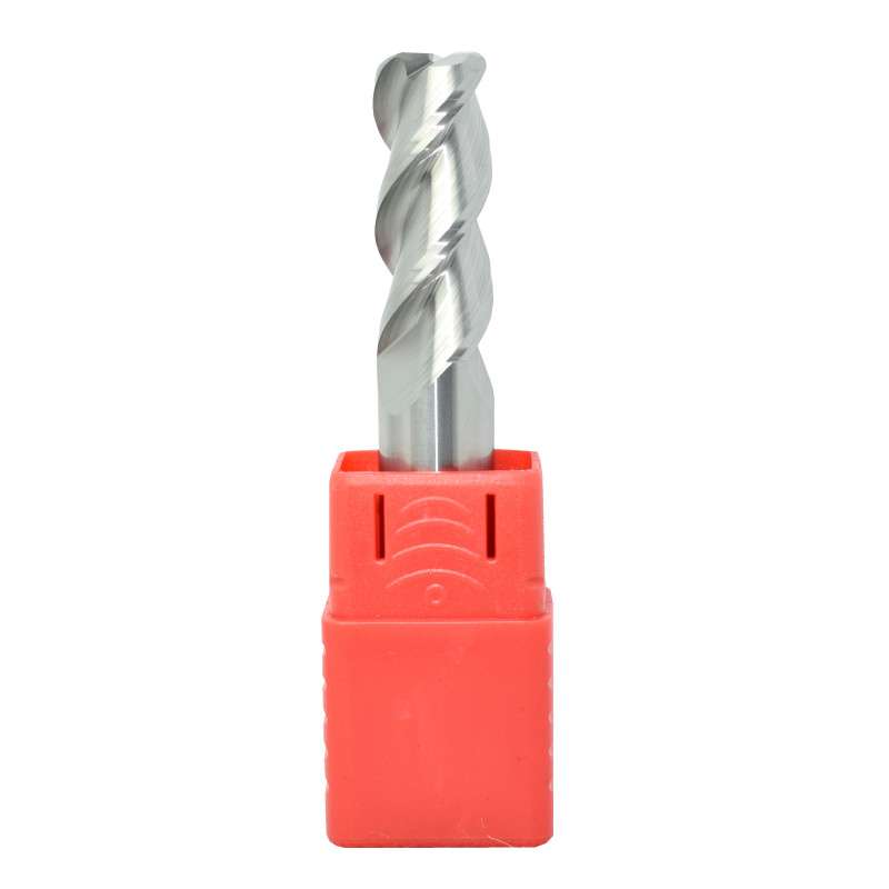 corner radius end mill for aluminum material 3 Four-flute corner radius cutting-edge detail for aluminum