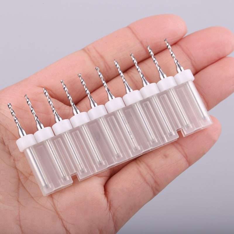pcb drill with ring 10pcs in hand