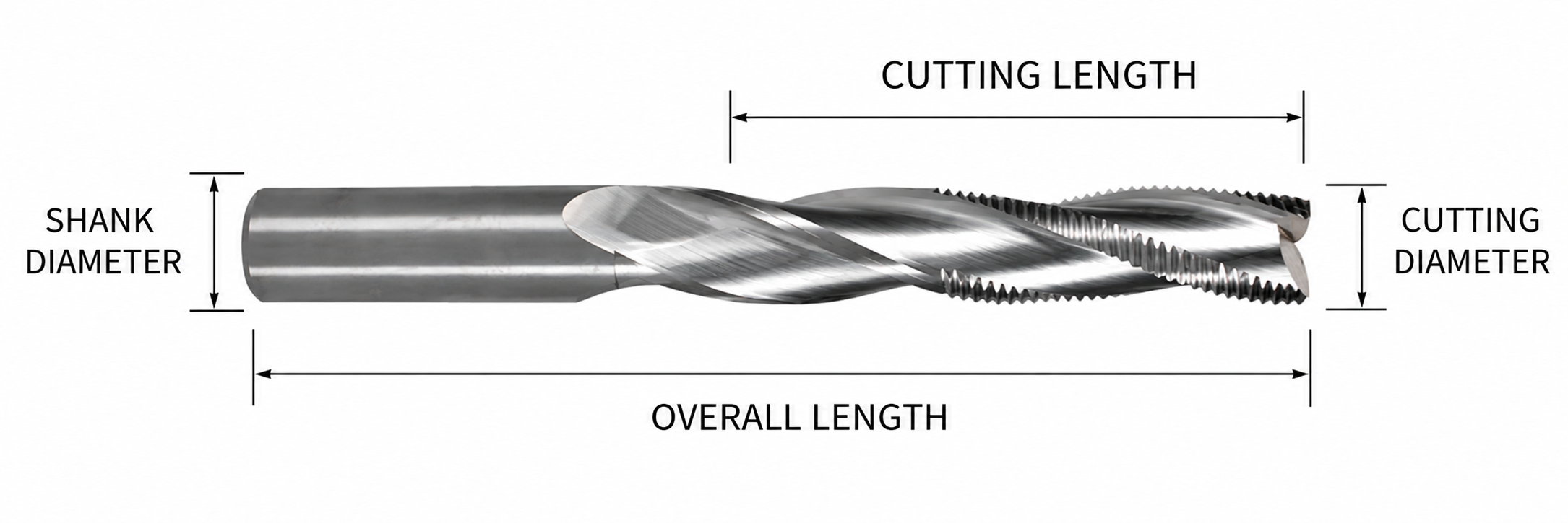roughing end mills for wood aluminun dimension