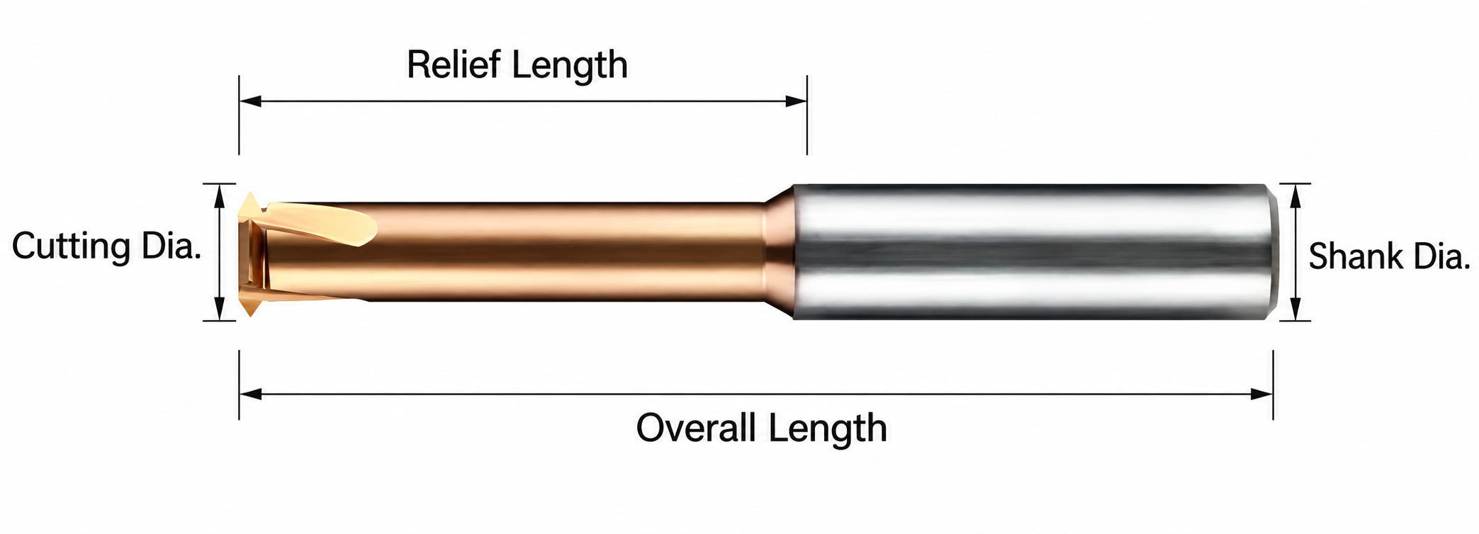 single-form solid carbide thread end mill dimension