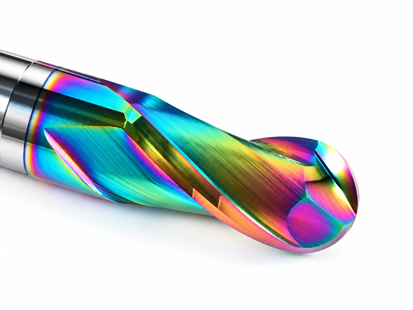 Ball nose profile of DLC-coated end mill for aluminum
