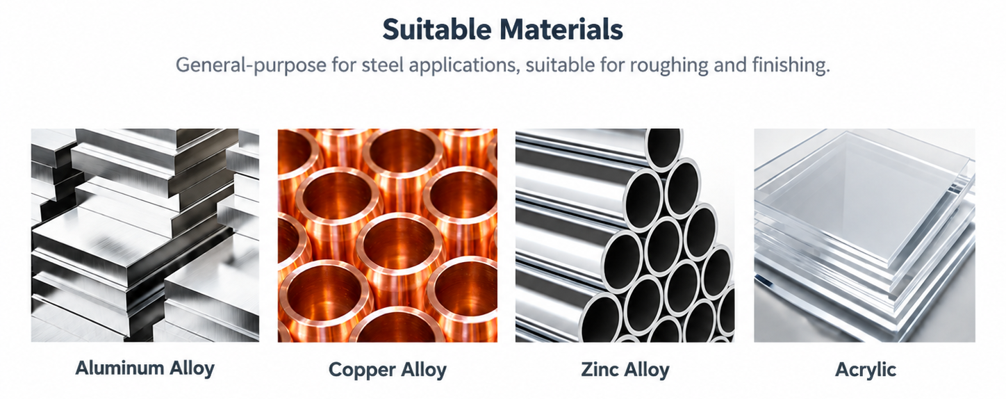 DLC Coated Aluminum End Mills – 3 Flute Solid Carbide application materials e1790866927729 11 Recommended materials for DLC coated aluminum end mills