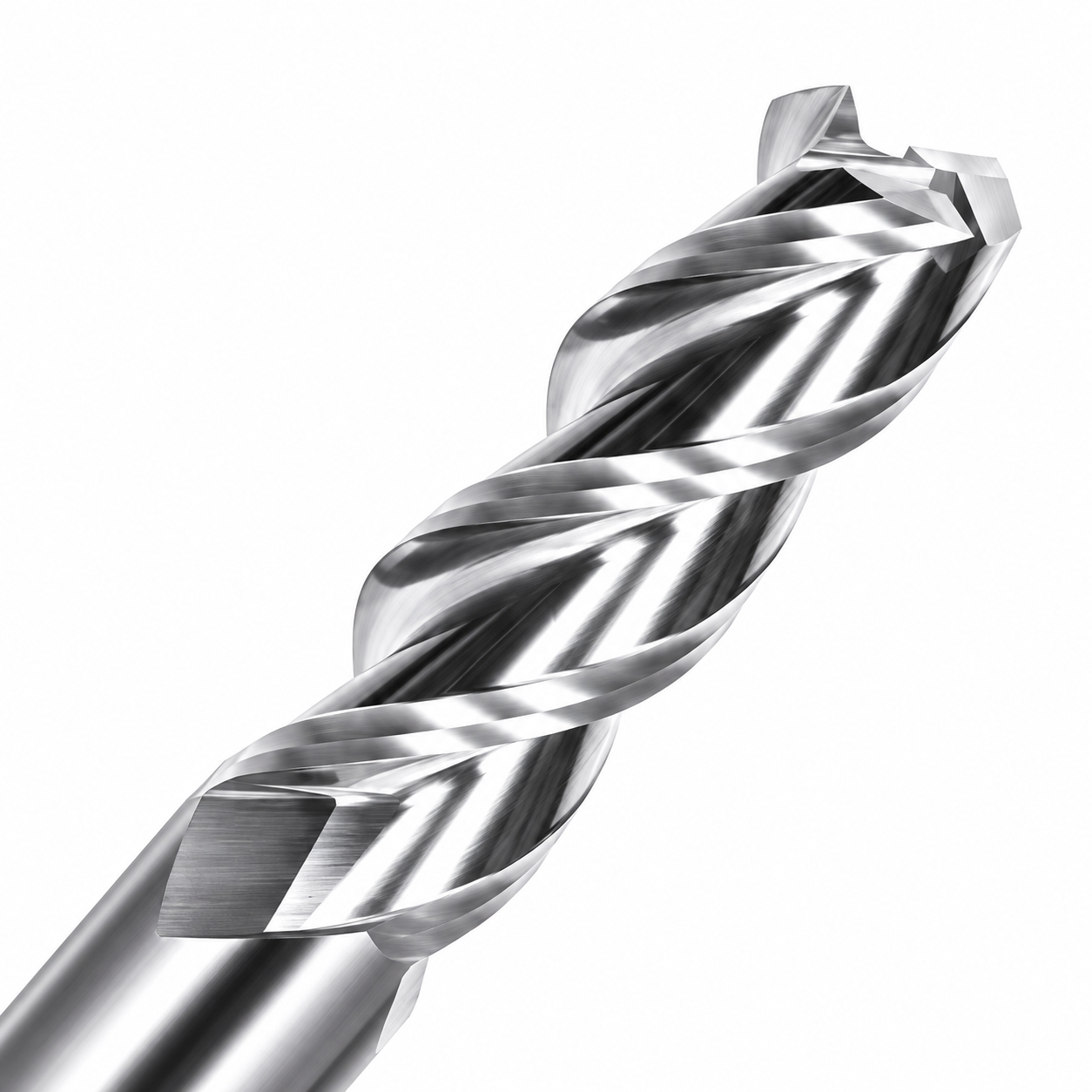 mirror polished flutes of square end mill for aluminum